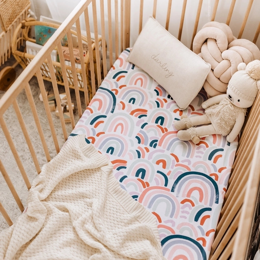 Rainbow Baby | Fitted Cot Sheet - Snuggle Hunny