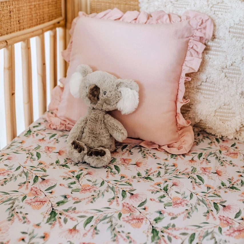 Wattle | Fitted Cot Sheet - Snuggle Hunny