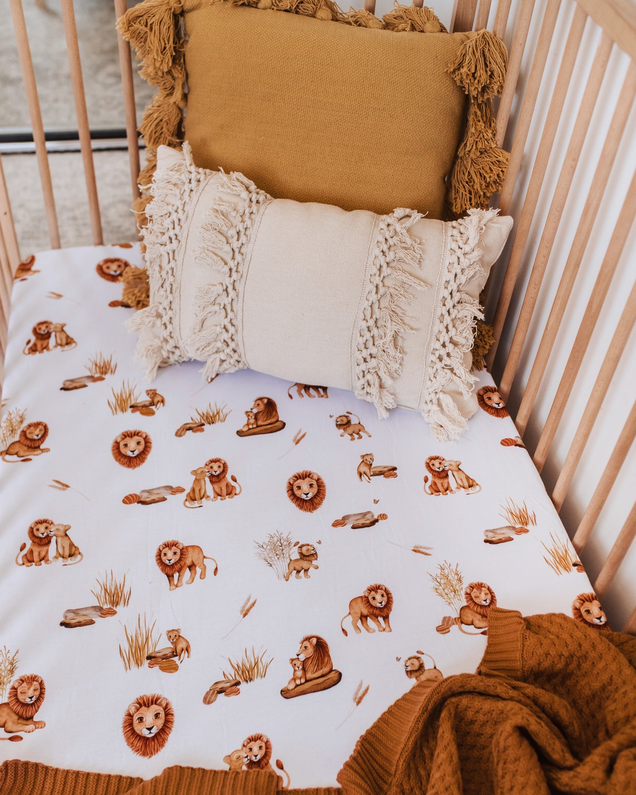 Lion | Fitted Cot Sheet - Snuggle Hunny