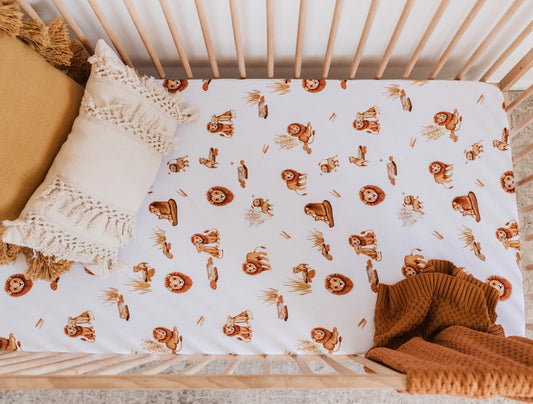 Lion | Fitted Cot Sheet - Snuggle Hunny