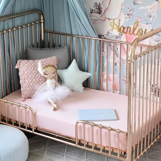 Lullaby Pink I Fitted Cot Sheet - Snuggle Hunny