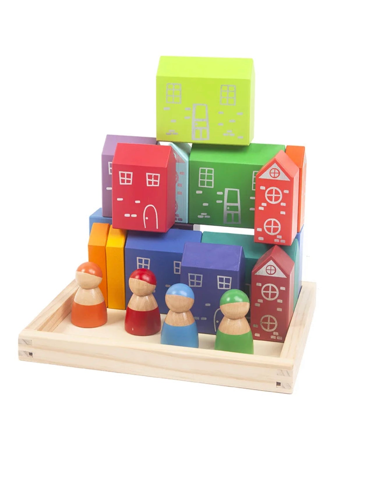 Wooden Rainbow Houses