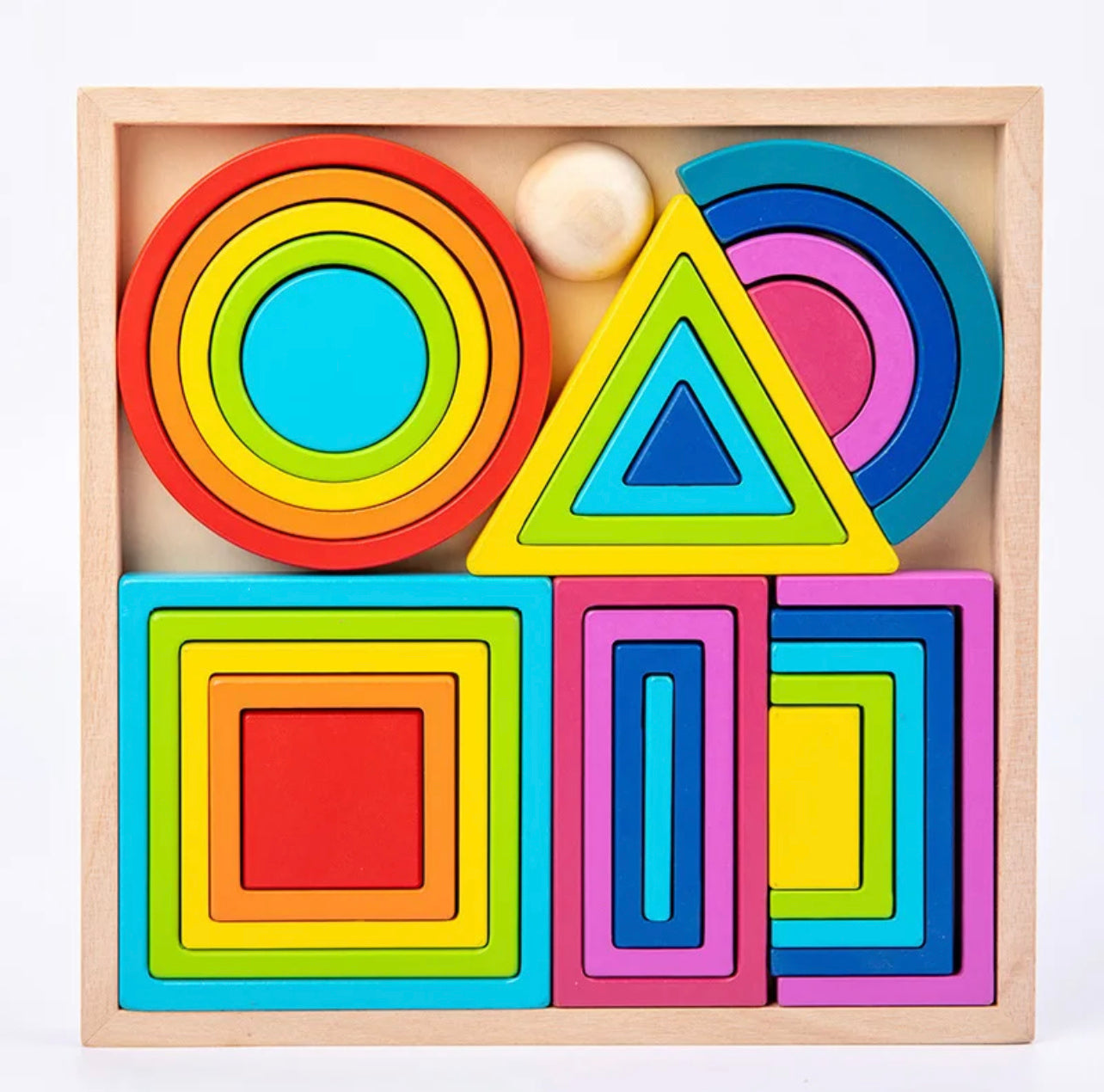 Geometric Rainbow Shape Box