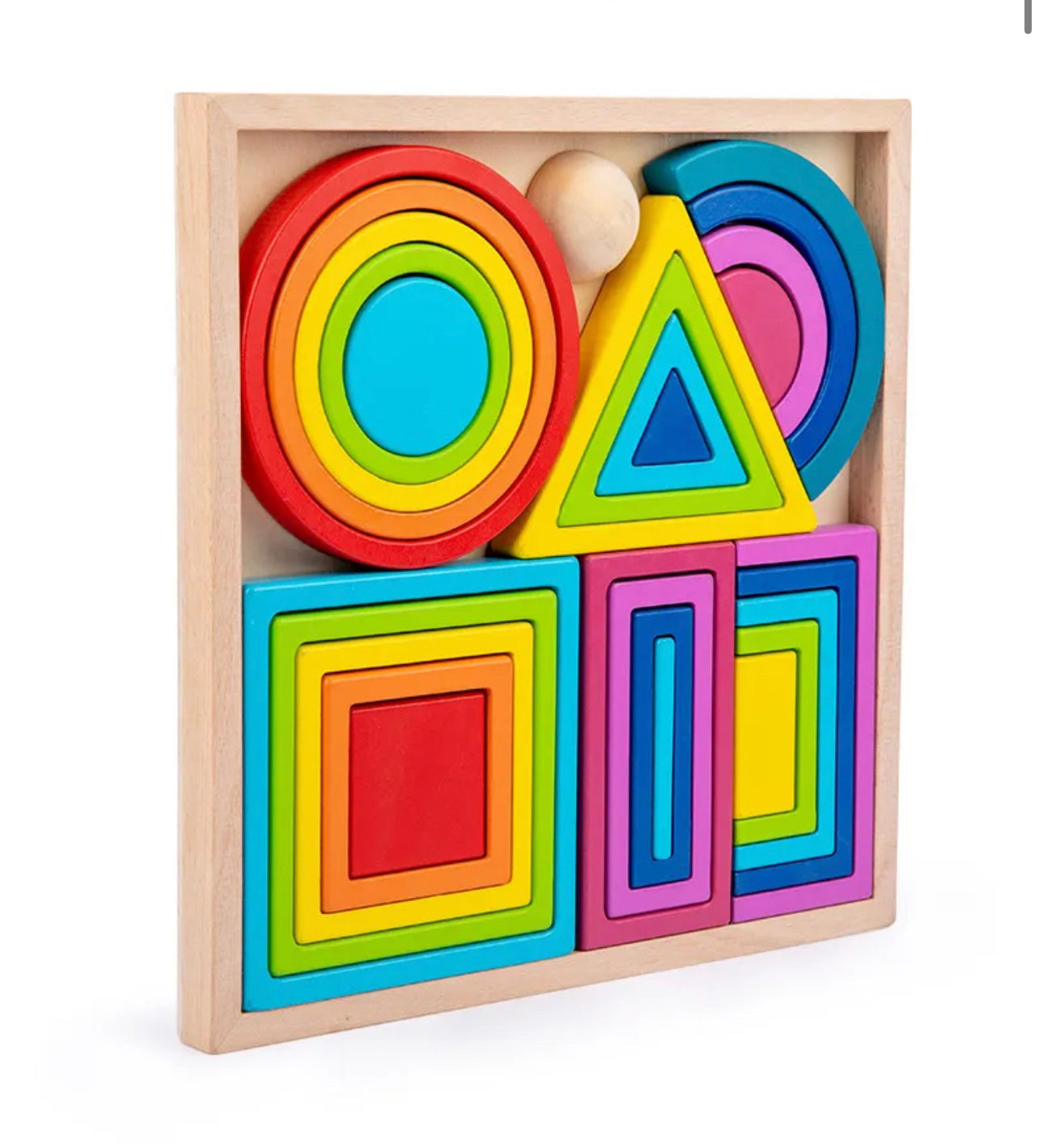 Geometric Rainbow Shape Box