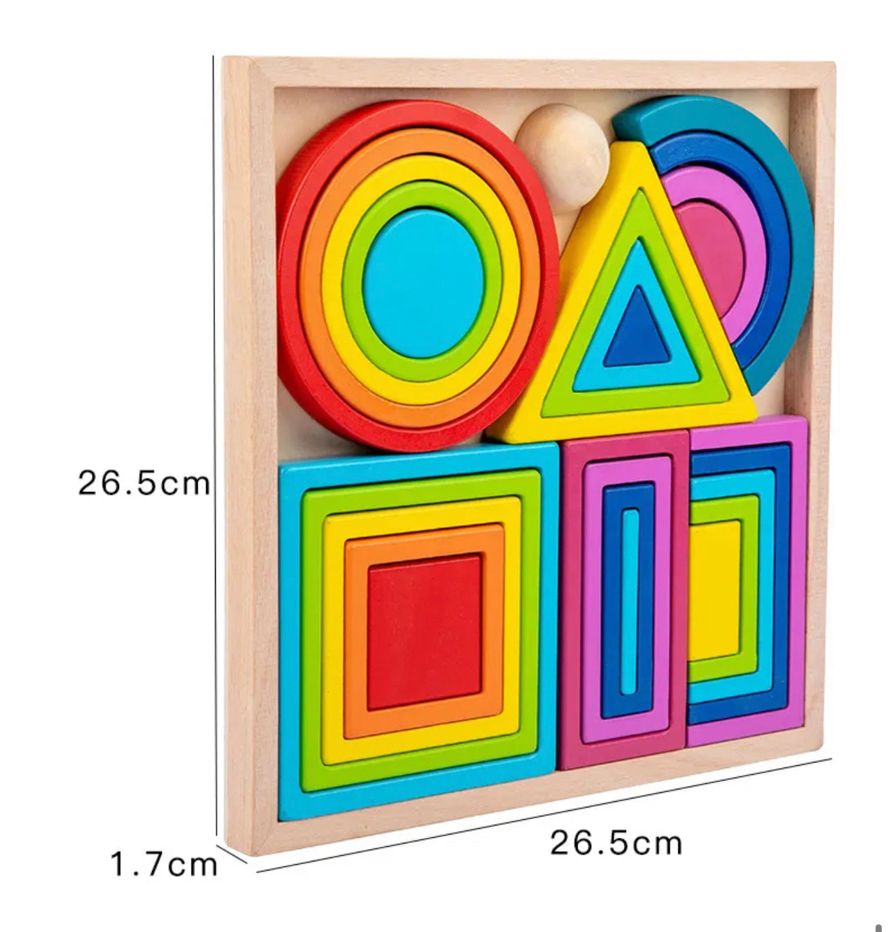 Geometric Rainbow Shape Box