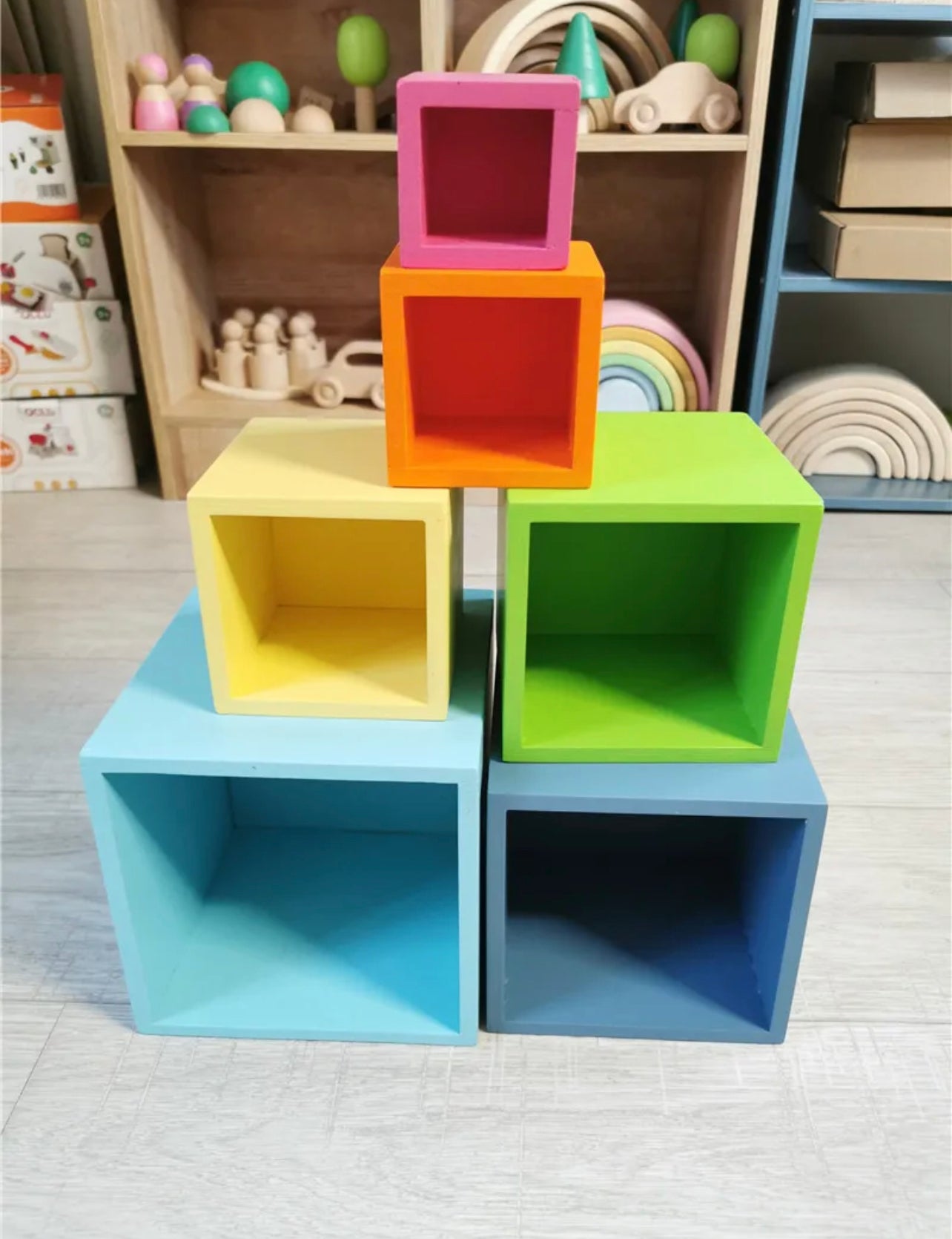 Wooden Stacking Boxes