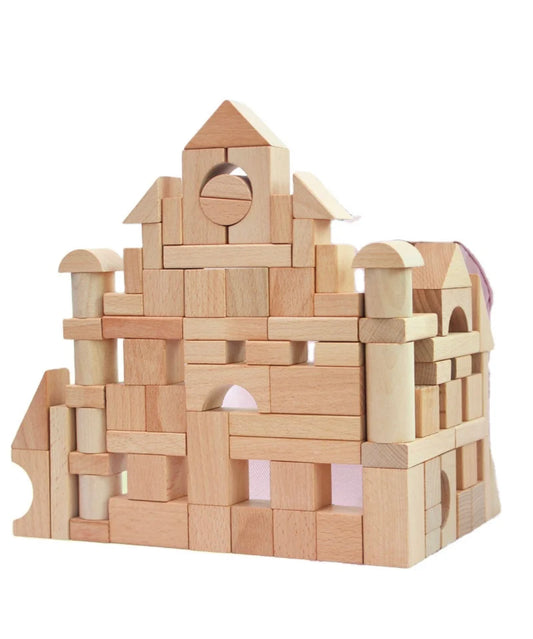 100 Assorted Blocks - Natural