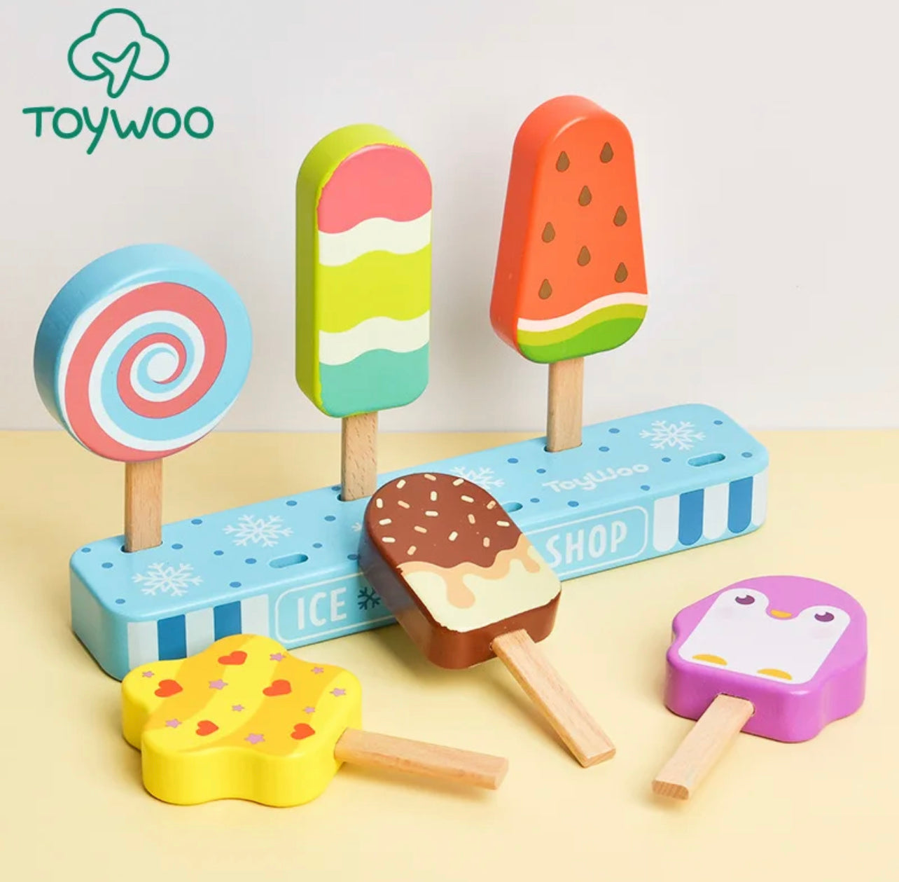 Wooden Ice-cream Set