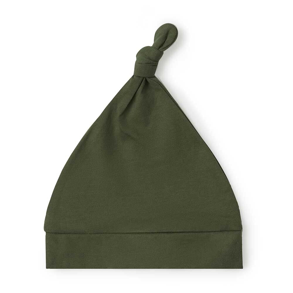 Olive Knotted Beanie - Snuggle Hunny