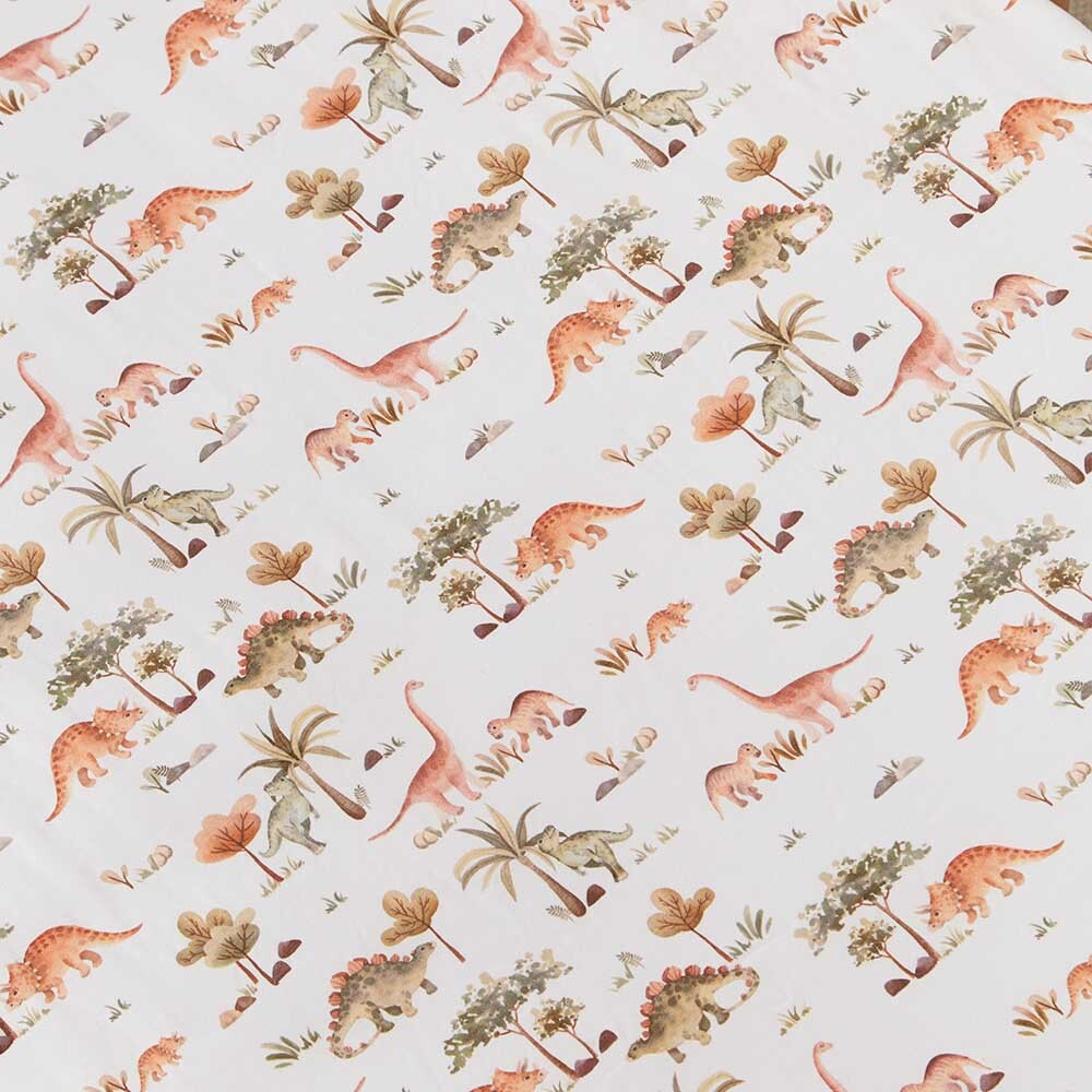 Dino Fitted Cot Sheet - Snuggle Hunny