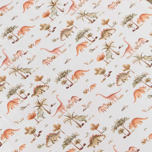 Dino Fitted Cot Sheet - Snuggle Hunny