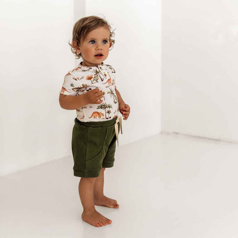 Dino Short Sleeve Bodysuit - Snuggle Hunny