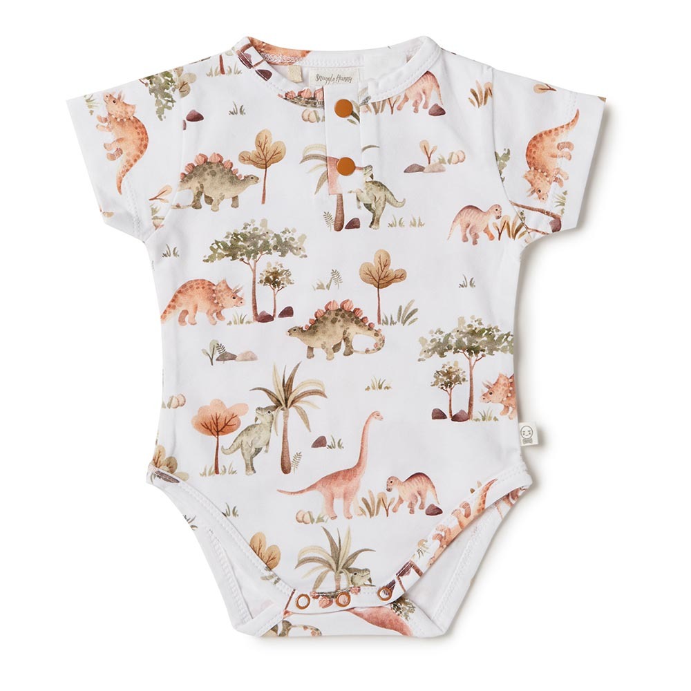 Dino Short Sleeve Bodysuit - Snuggle Hunny