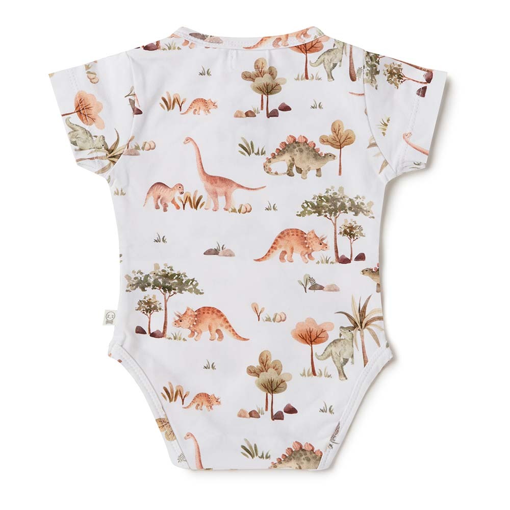 Dino Short Sleeve Bodysuit - Snuggle Hunny