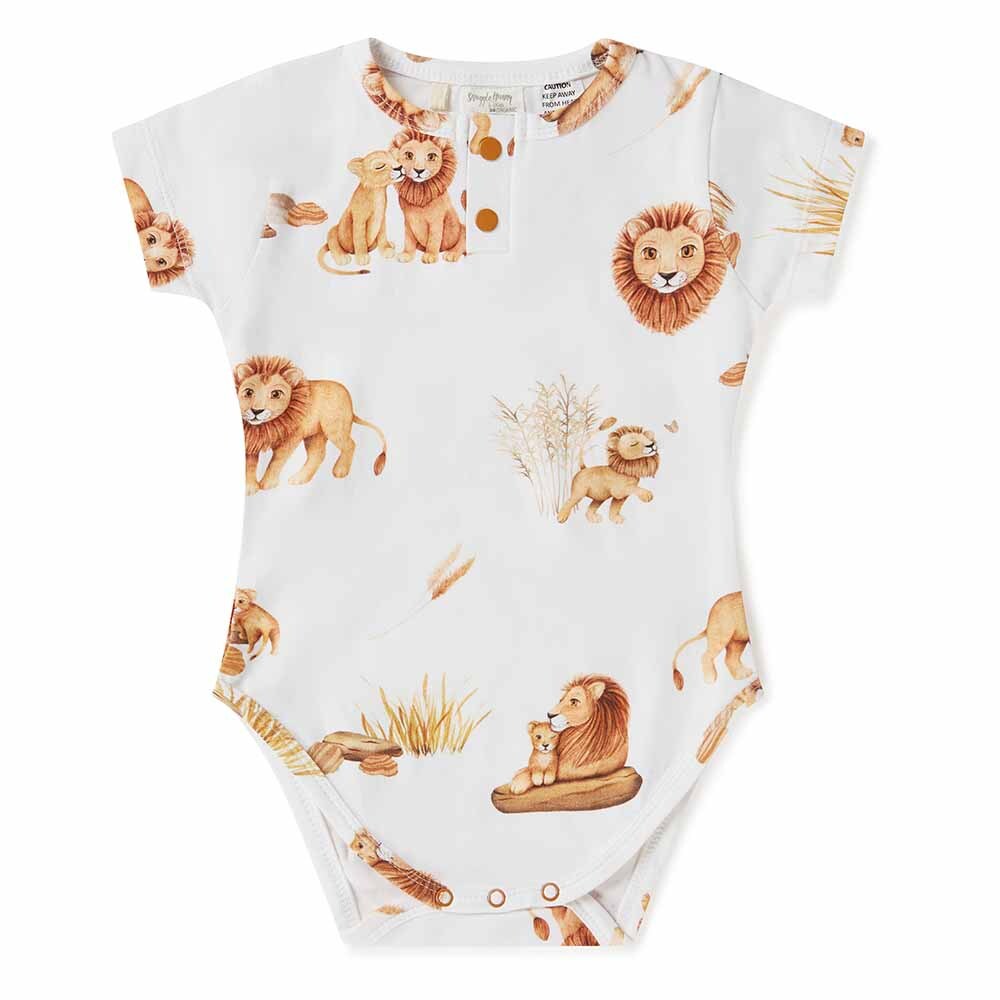 Lion Short Sleeve Bodysuit - Snuggle Hunny