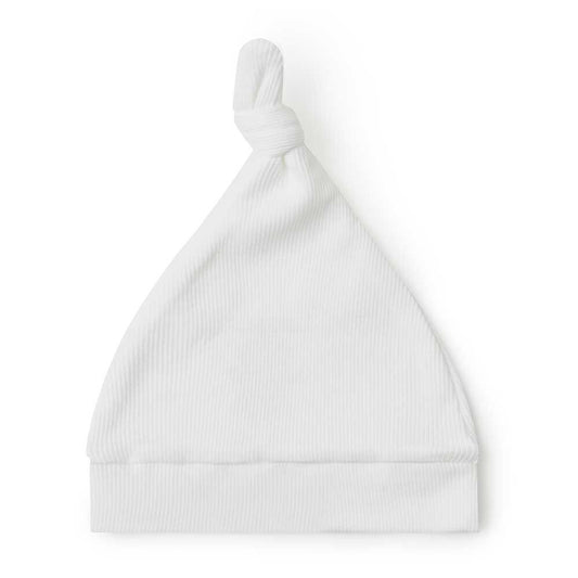 Milk Ribbed Organic Knotted Beanie- Snuggle Hunny