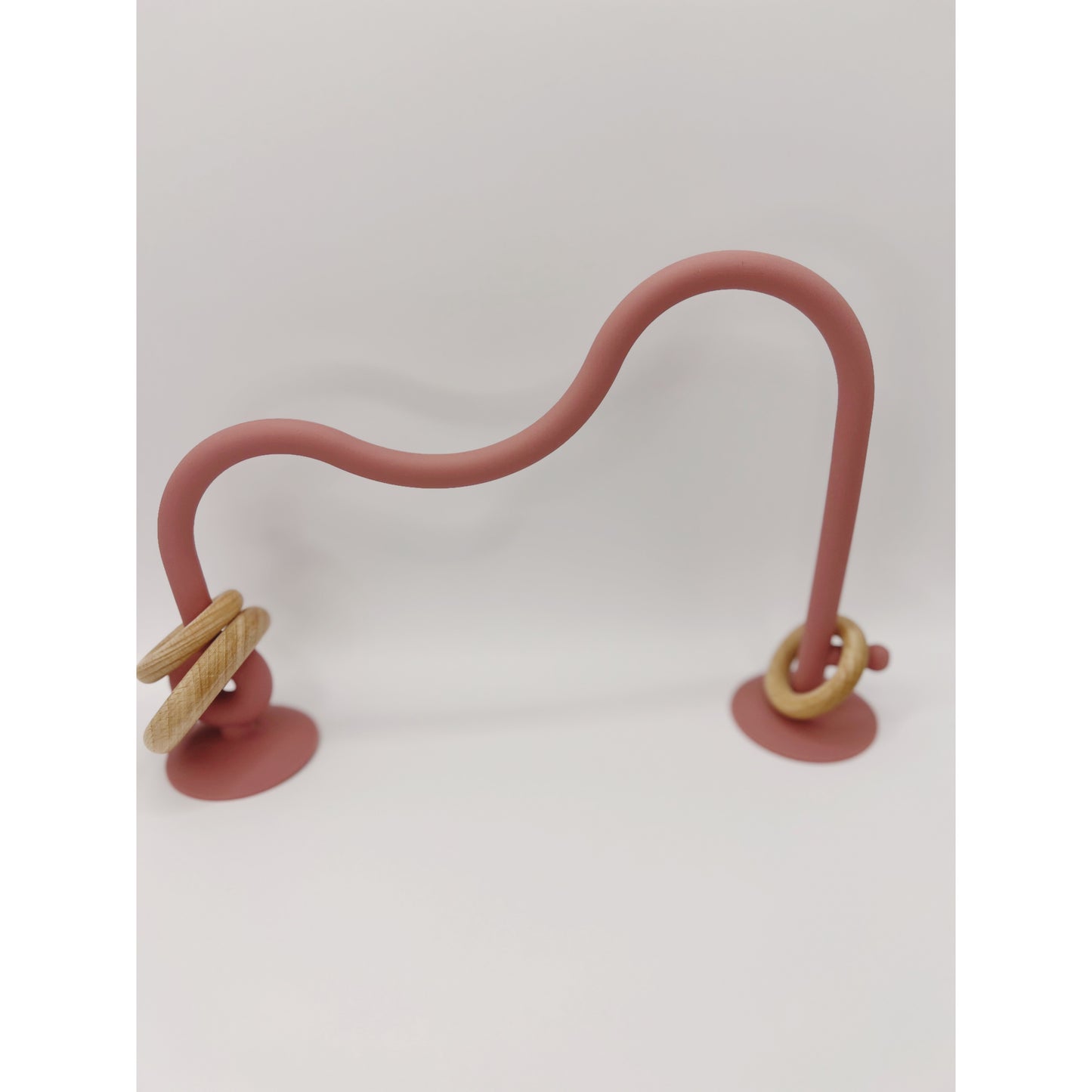 Suction Wooden Ring Teether - Silicone Teether