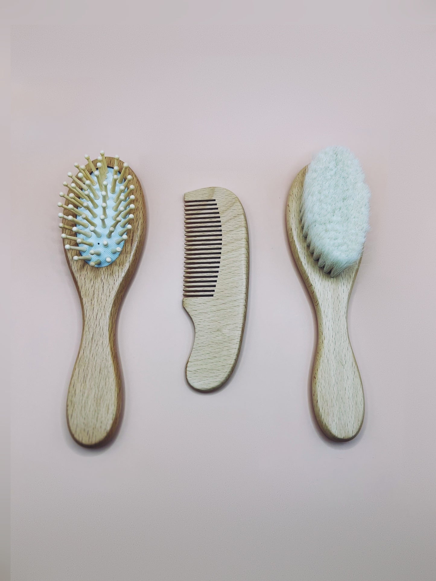 Wooden Hair Brush Set