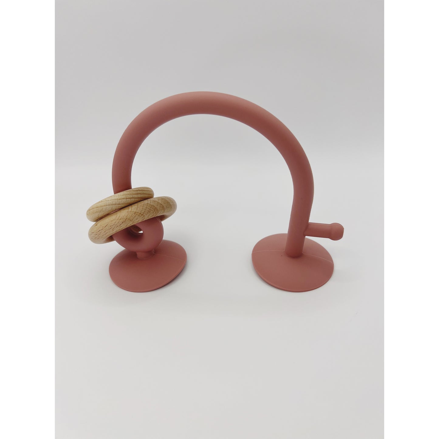 Suction Wooden Ring Teether - Silicone Teether