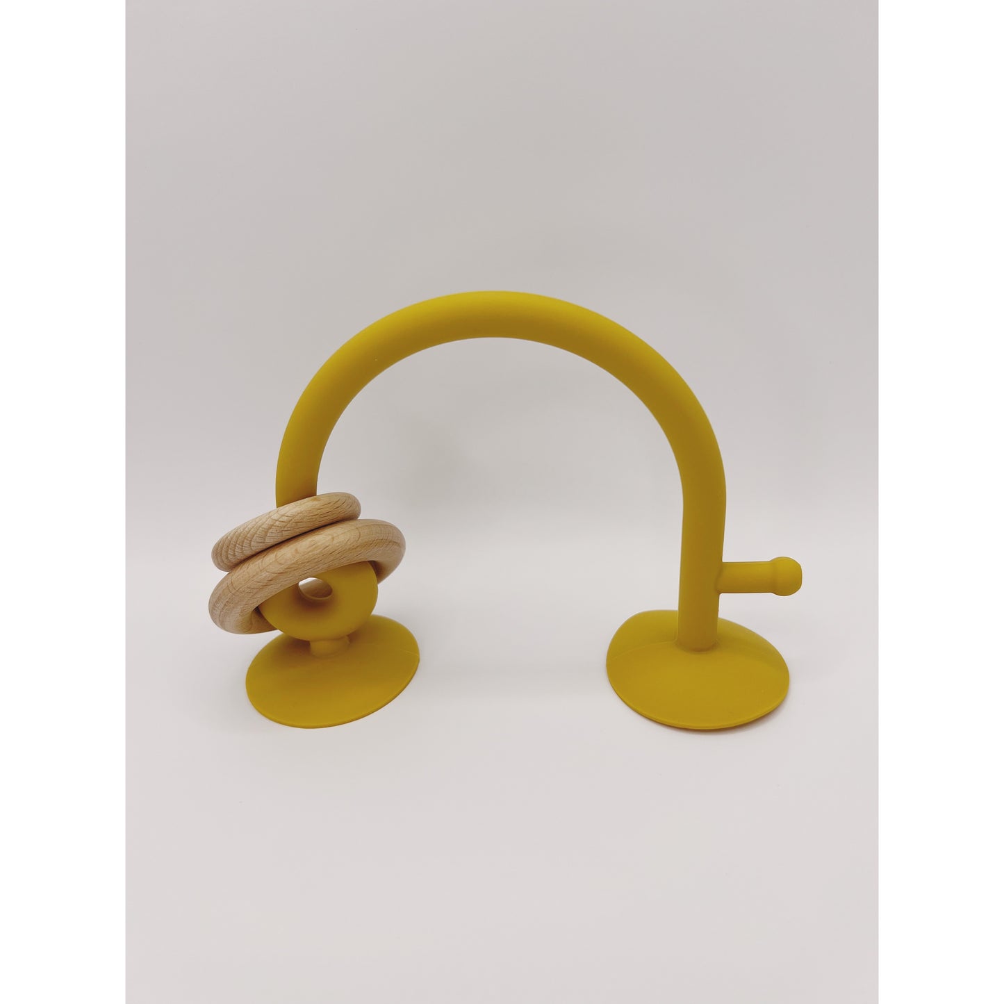 Suction Wooden Ring Teether - Silicone Teether