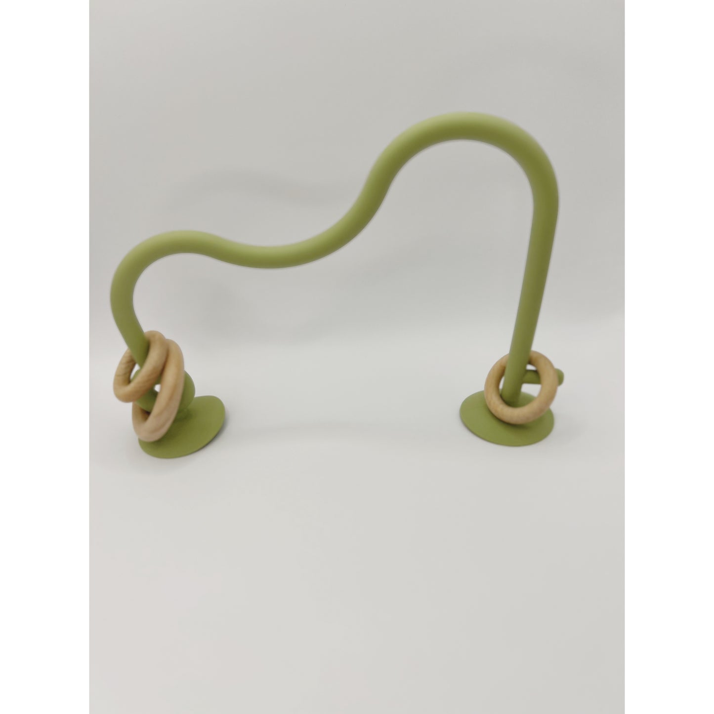 Suction Wooden Ring Teether - Silicone Teether