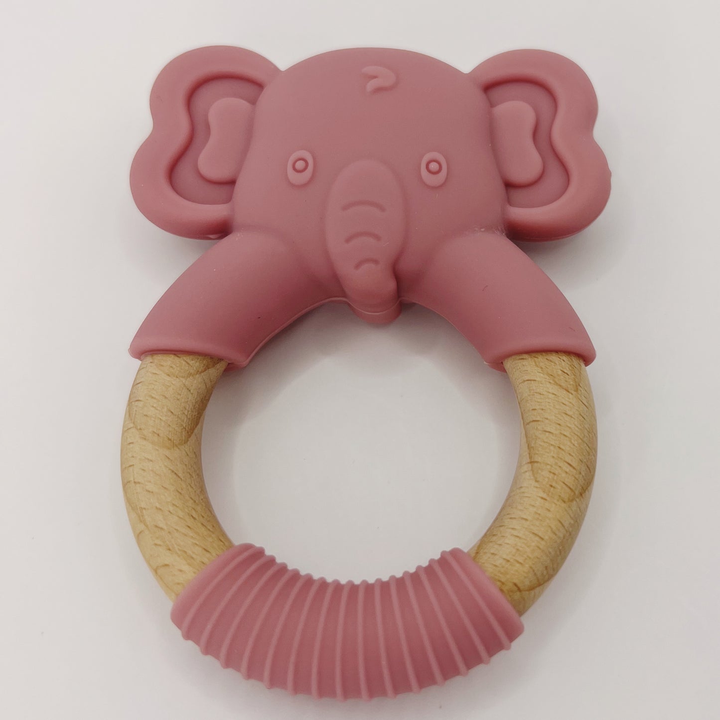 Wooden Elephant - Silicone Teether