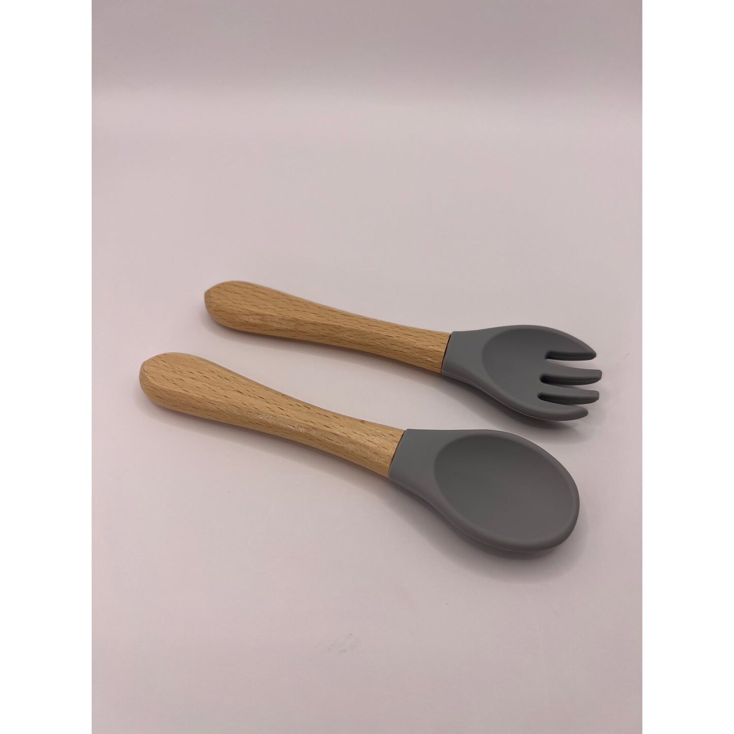 Silicone Beech Spoon and Fork Set