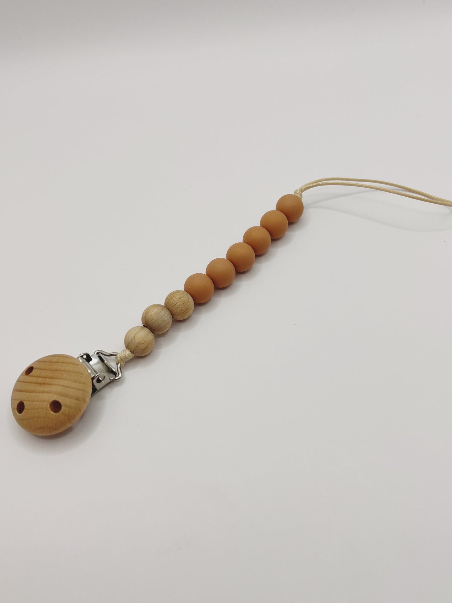 Silicone Dummy Chain Wooden beads - Small