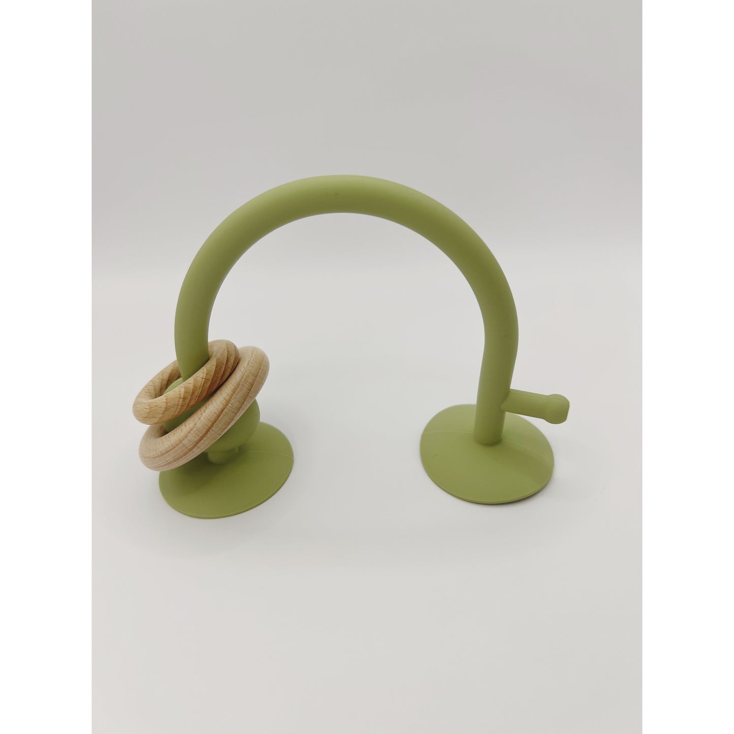 Suction Wooden Ring Teether - Silicone Teether