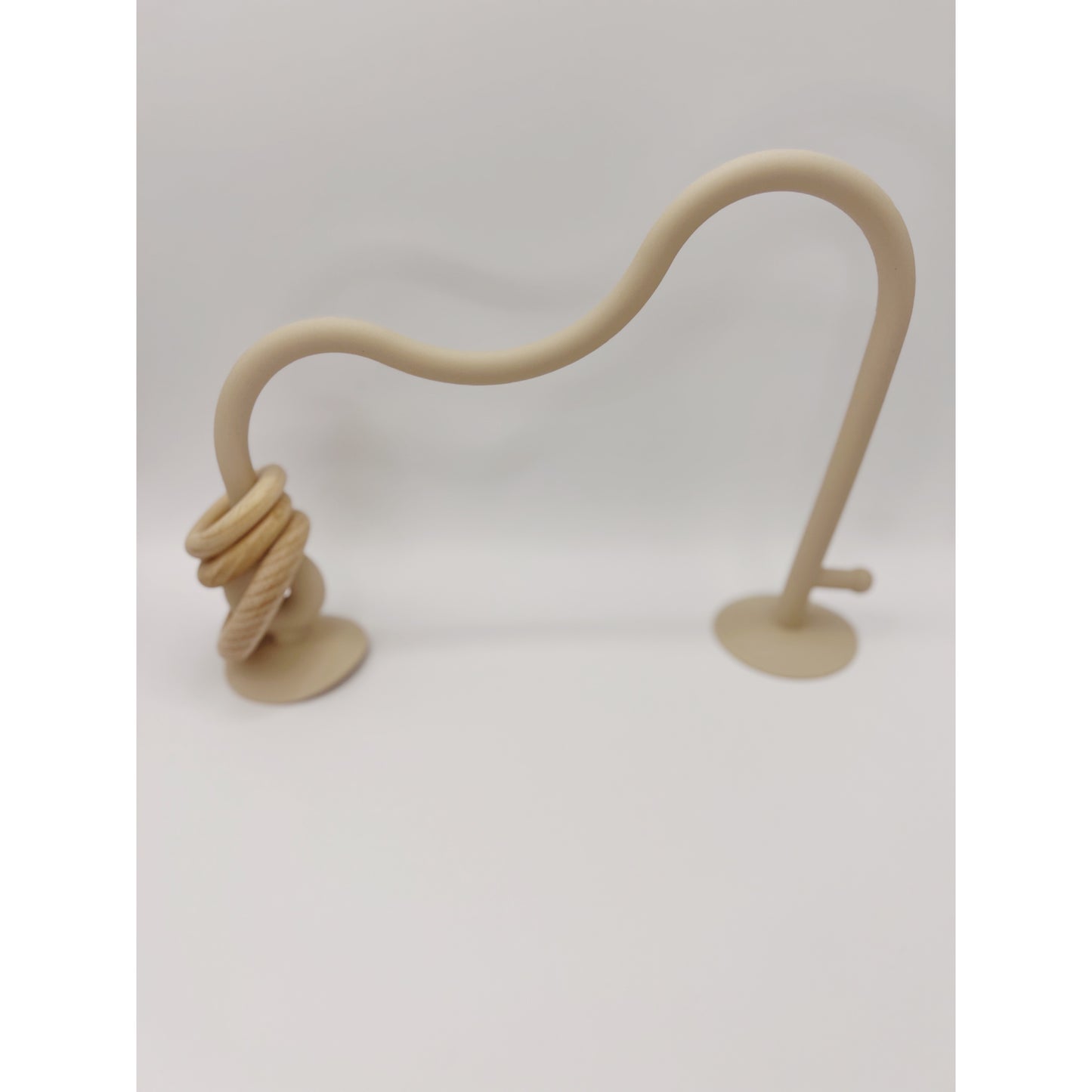 Suction Wooden Ring Teether - Silicone Teether