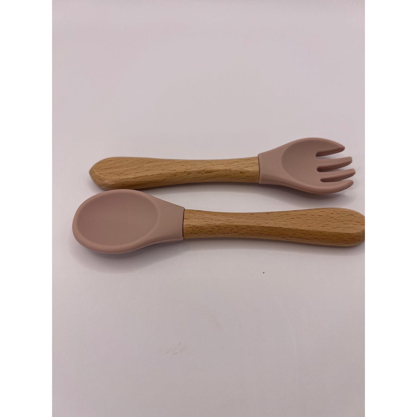 Silicone Beech Spoon and Fork Set