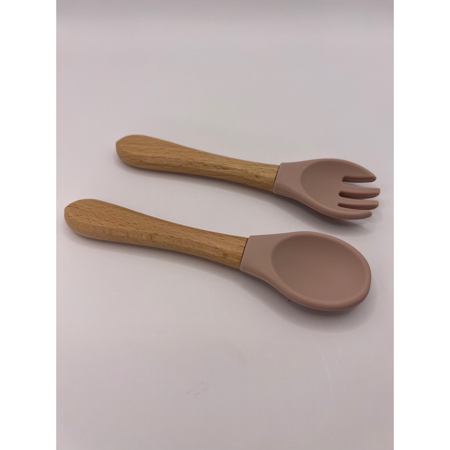 Silicone Beech Spoon and Fork Set