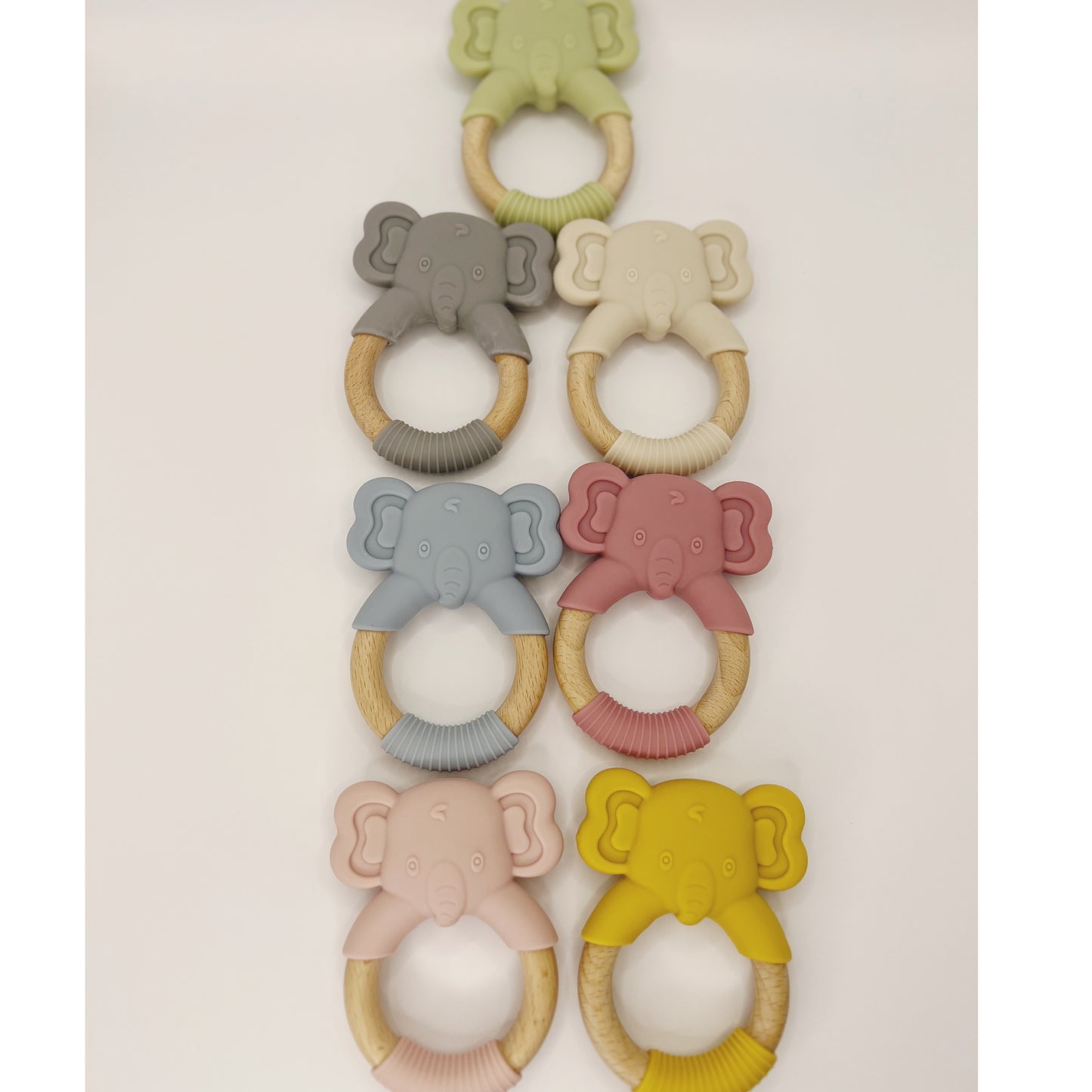 Wooden Elephant - Silicone Teether