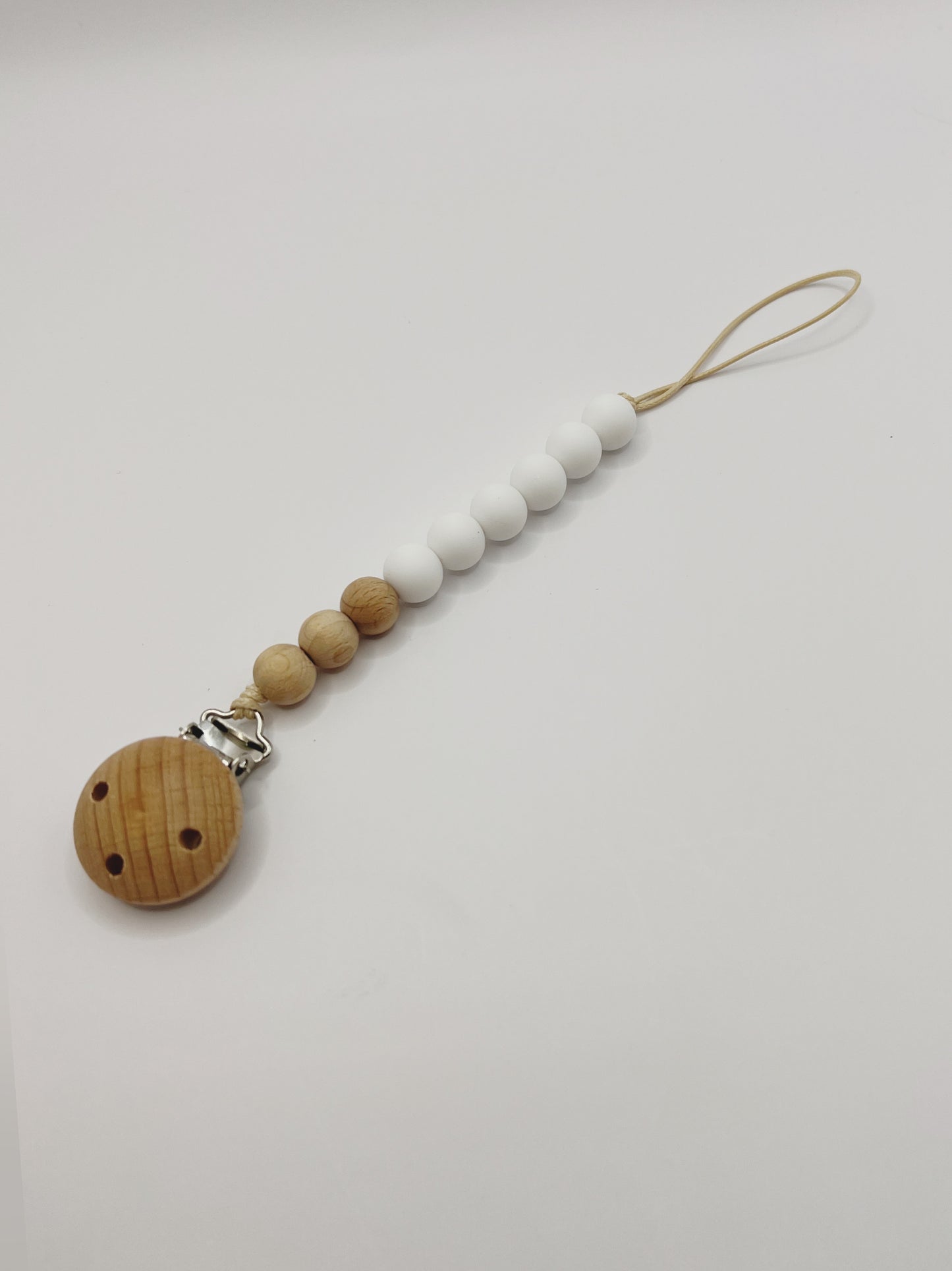 Silicone Dummy Chain Wooden beads - Small