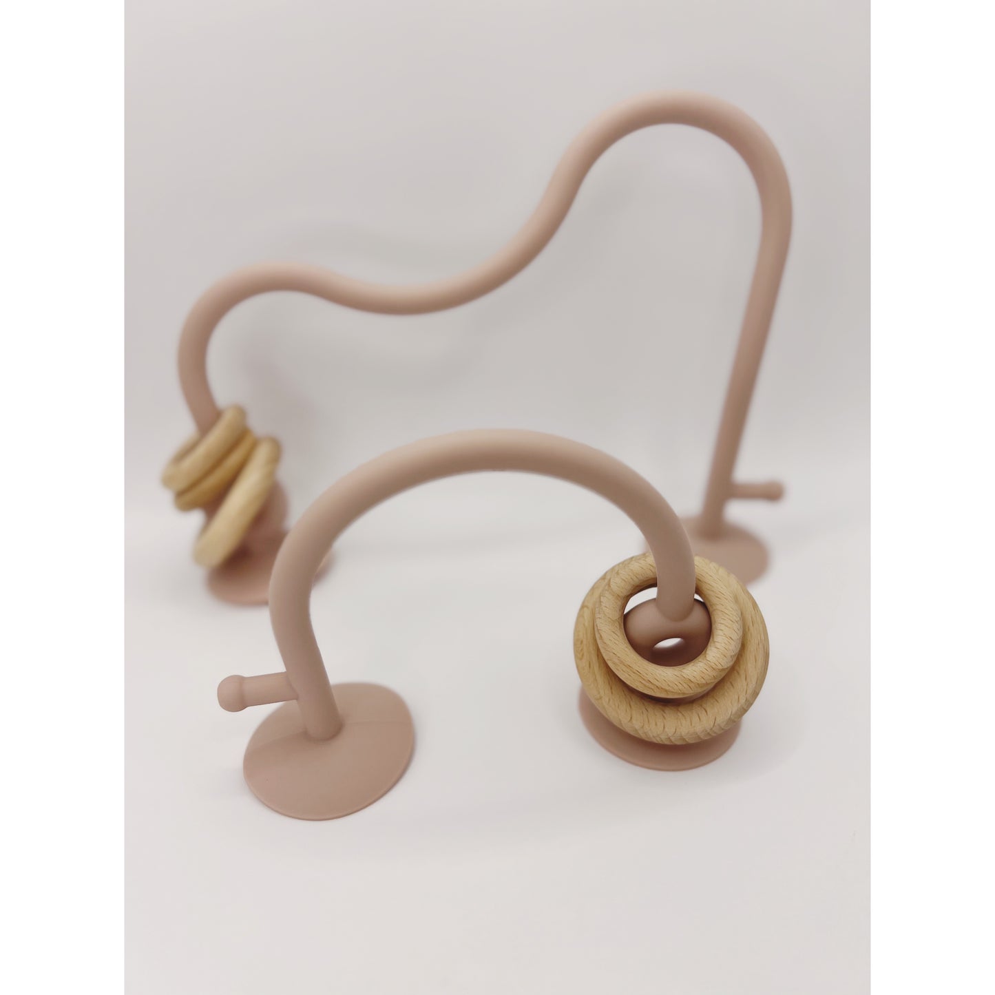 Suction Wooden Ring Teether - Silicone Teether