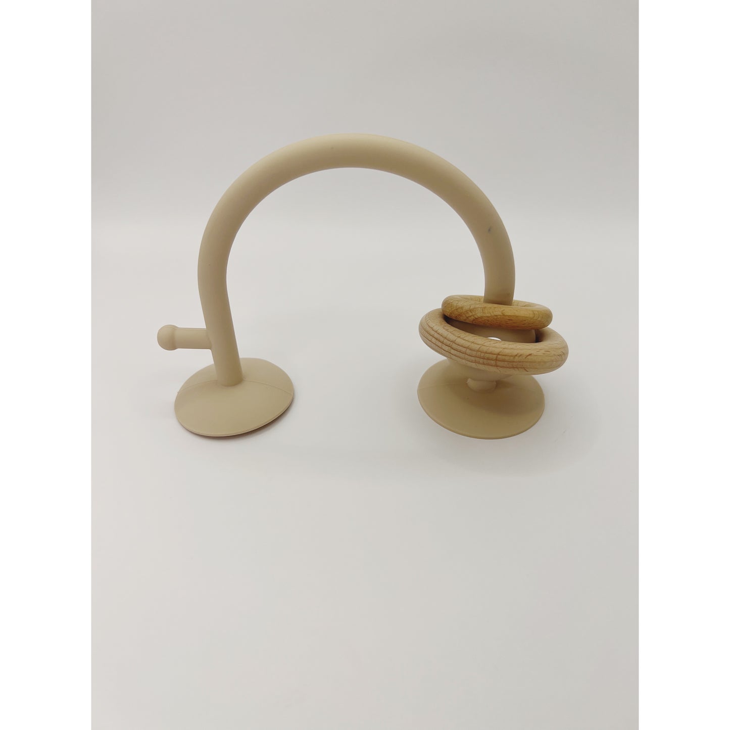 Suction Wooden Ring Teether - Silicone Teether